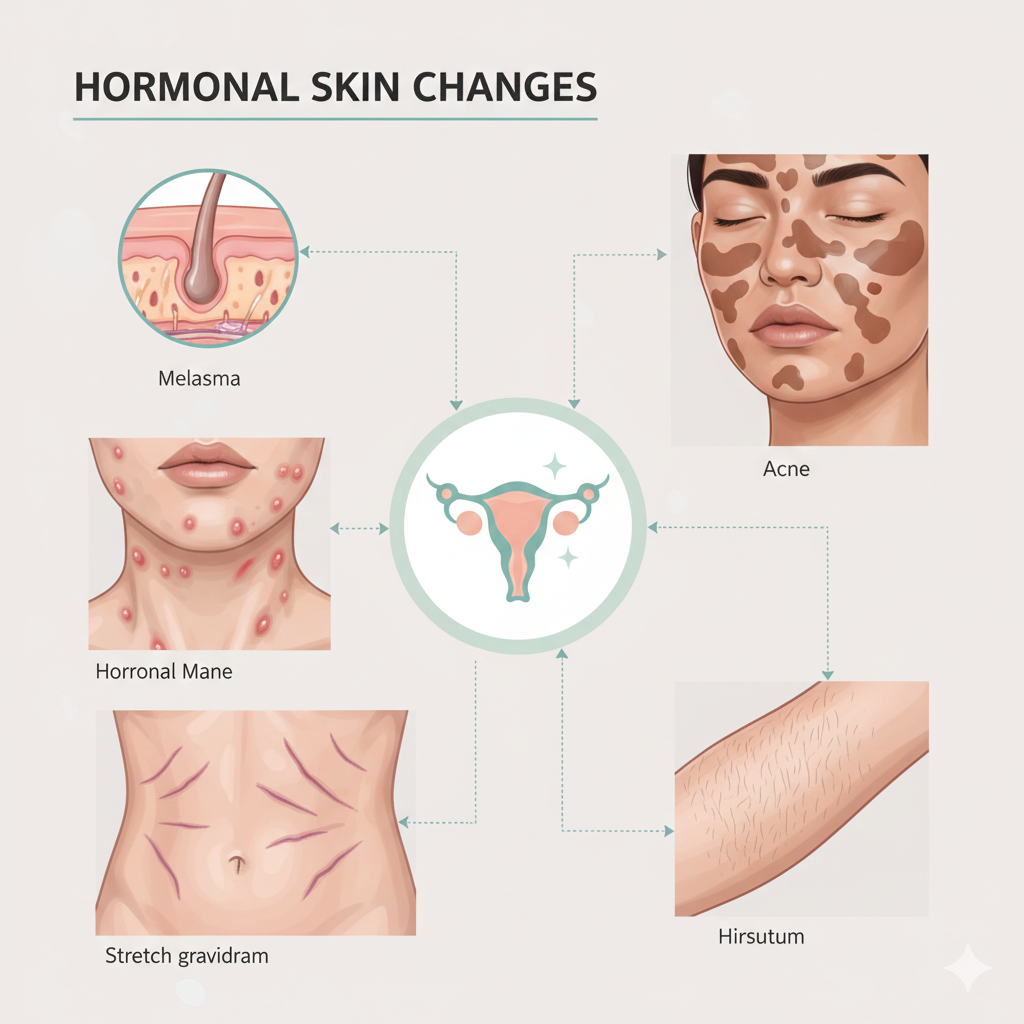 pregnancy skin changes before and after