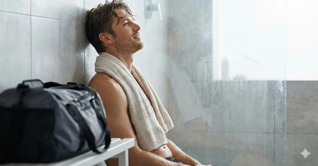 body care tips after workout including showering for skin and mental health