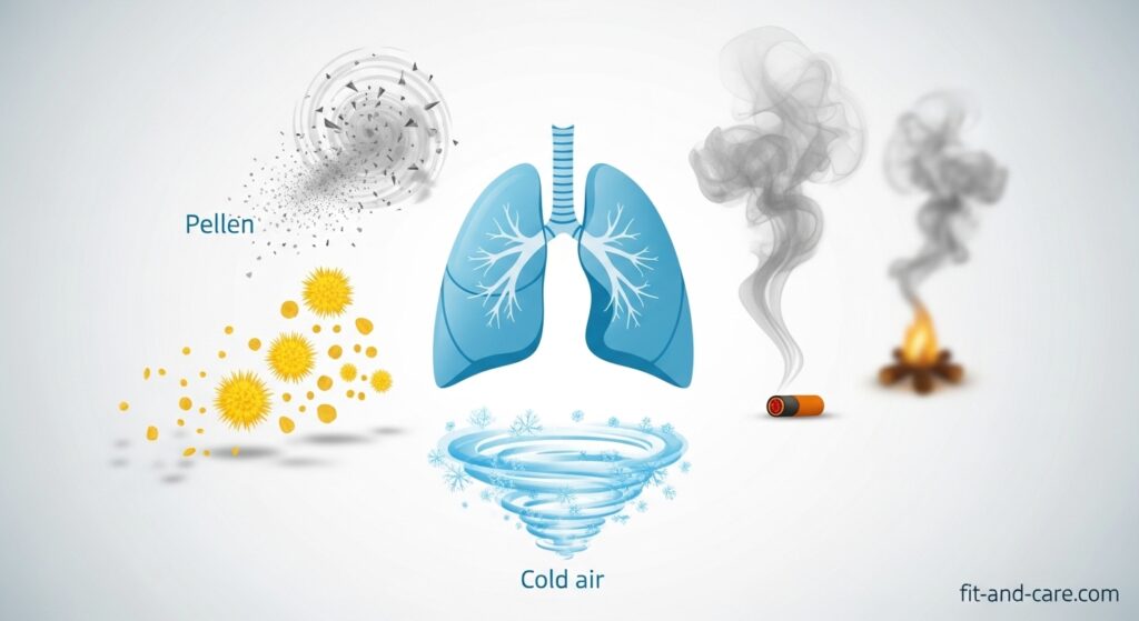 common asthma triggers dust pollen smoke cold air