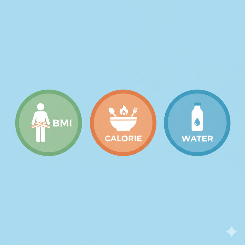 Online health and fitness calculators for daily wellness tracking