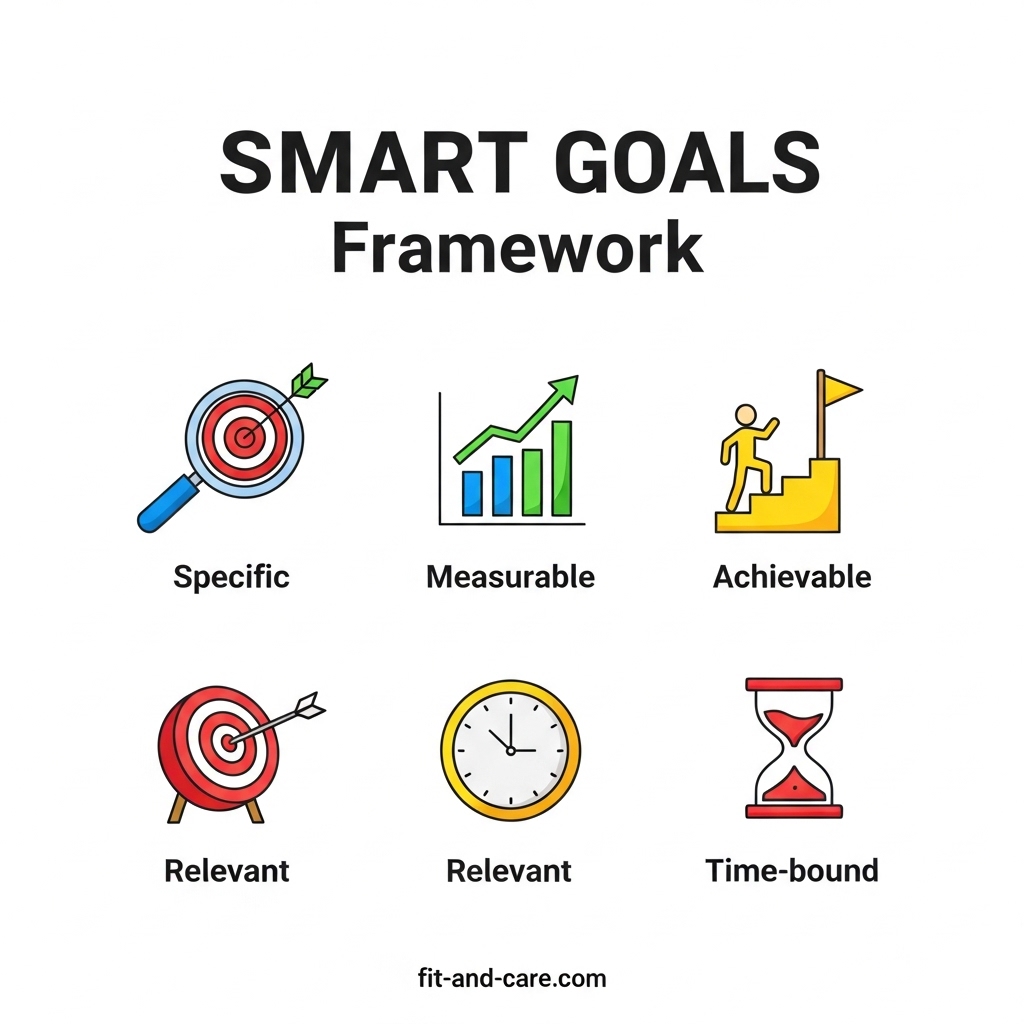 SMART goals framework infographic for goal planning
