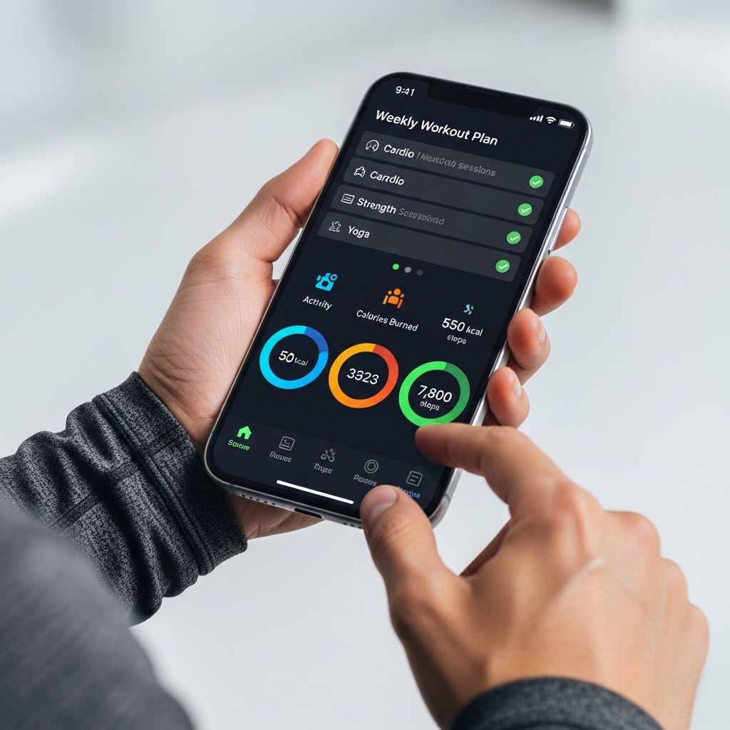 ai fitness app personalized workout plan on smartphone