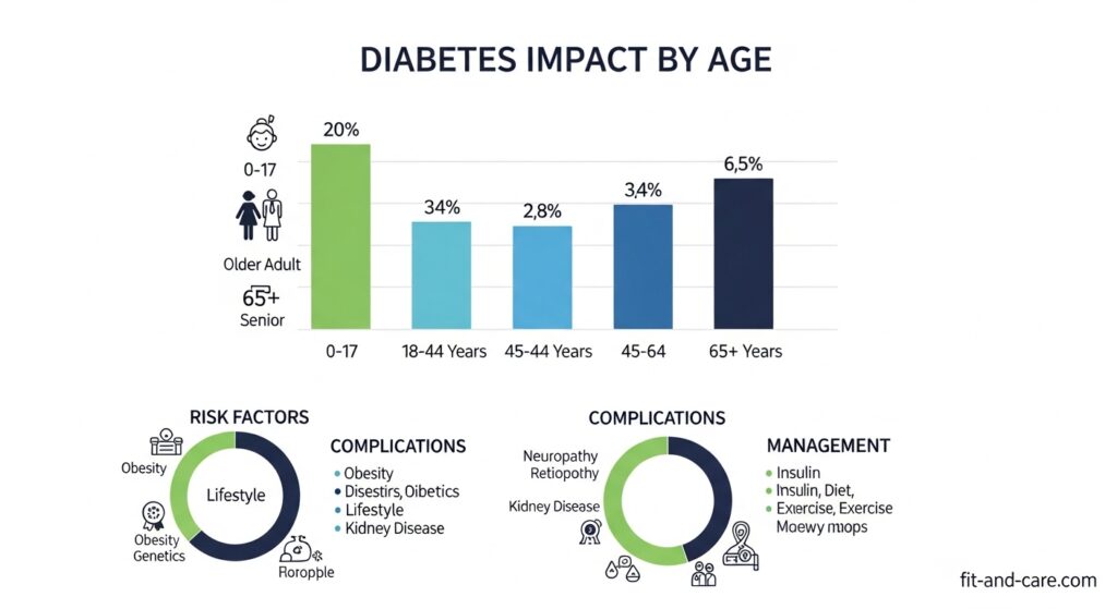 diabetes effects on body by age comparison chart