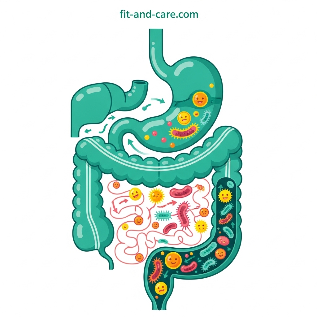 gut health and weight loss connection — human gut microbiome diagram