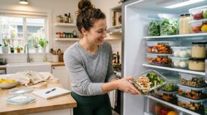 meal prep Sunday high protein weekly meal plan glass containers