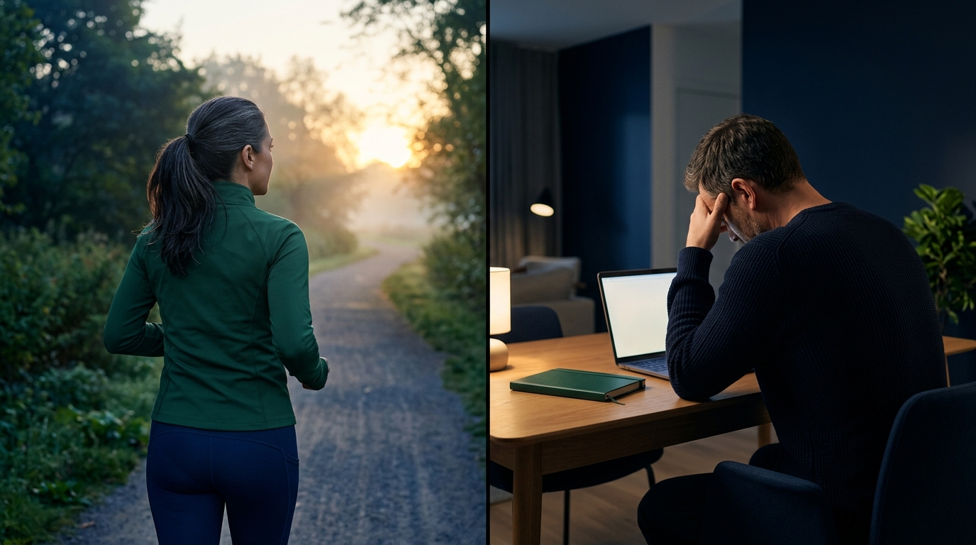biological age calculator comparing healthy and unhealthy lifestyle habits