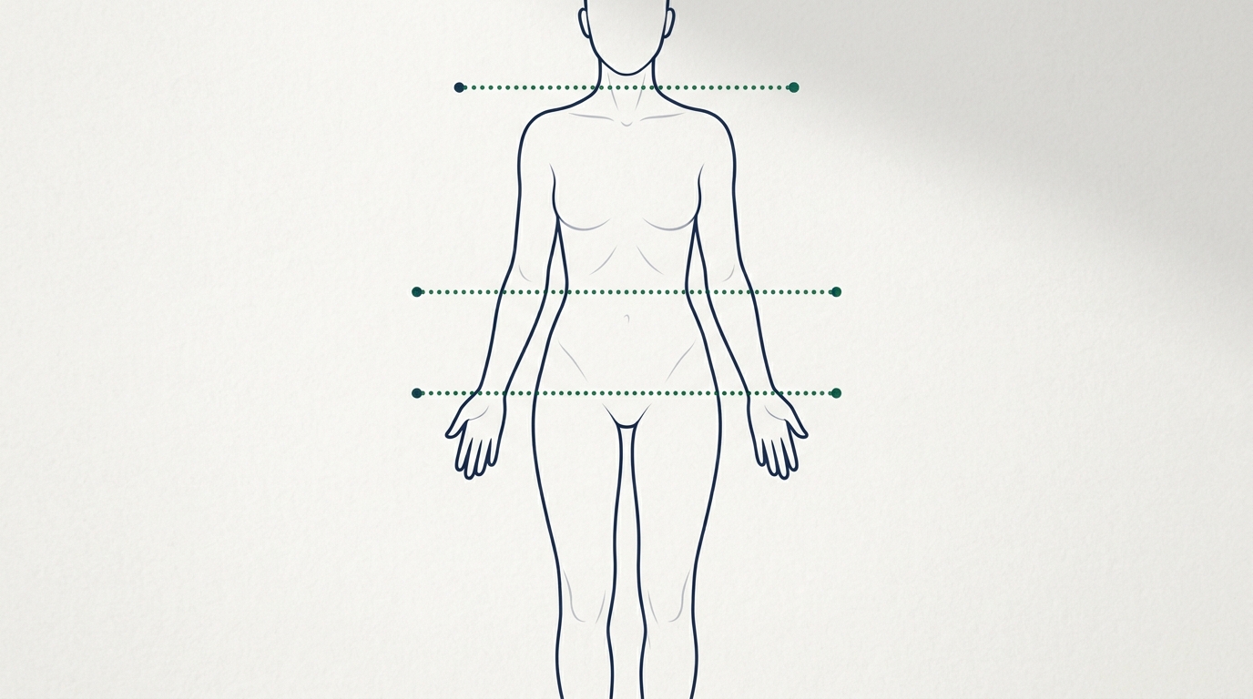 body fat calculator measurement guide showing where to measure neck, waist and hip